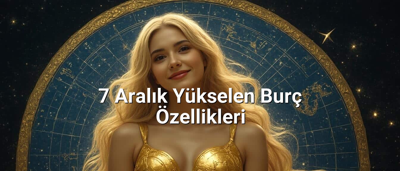 7 Aralık Yükselen Burç Özellikleri 7 Aralık Yükselen Burç Özellikleri