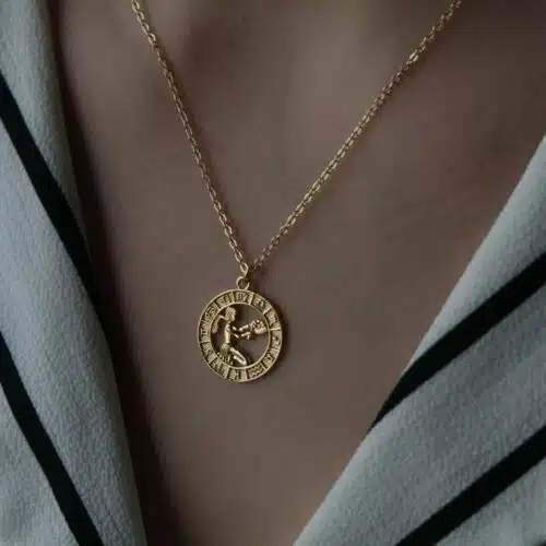 Başak Burcu Altın Kolye Model