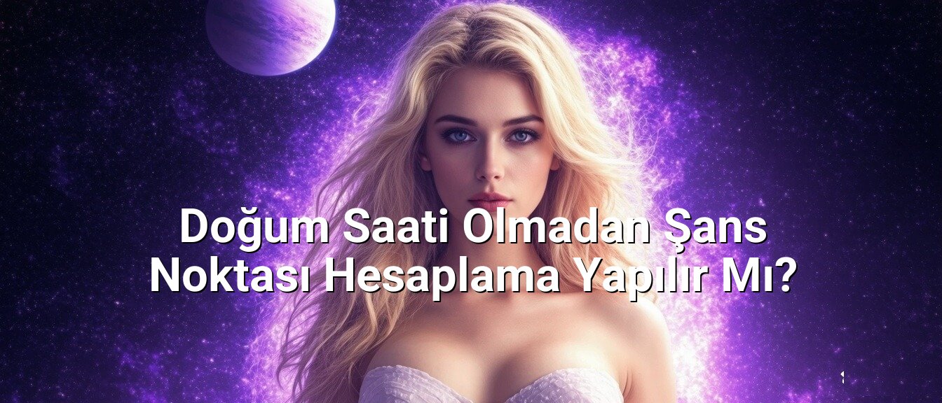 Doğum Saati Olmadan Şans Noktası Hesaplama Yapılır Mı?