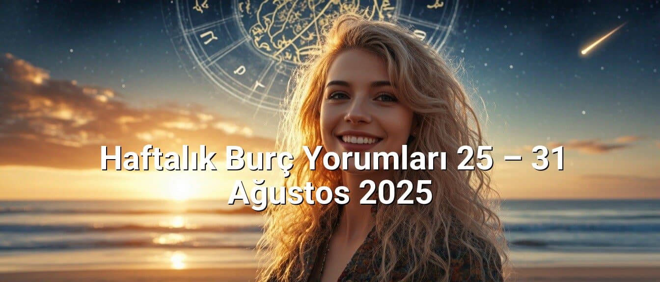 Haftalık Burç Yorumları 25 – 31 Ağustos 2025 Haftalık Burç Yorumları 25 – 31 Ağustos 2025