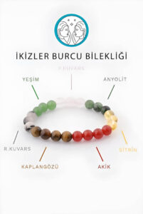 İkizler Burcu Doğal Taş Bileklik Modeli