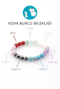 Kova Burcu Doğal Taş Bileklik